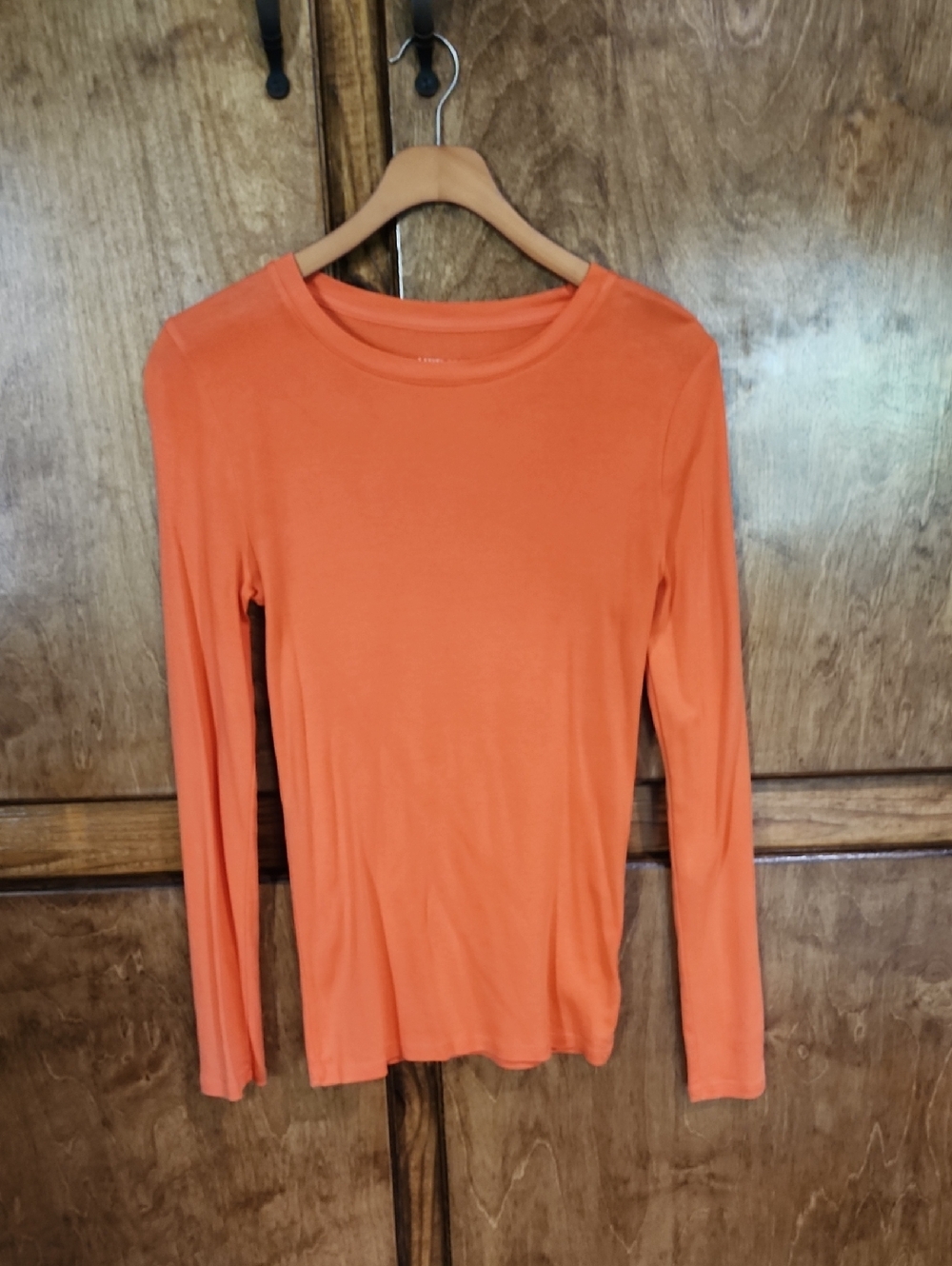 Merona-Classic Long-Sleeve Crewneck Top - Orange